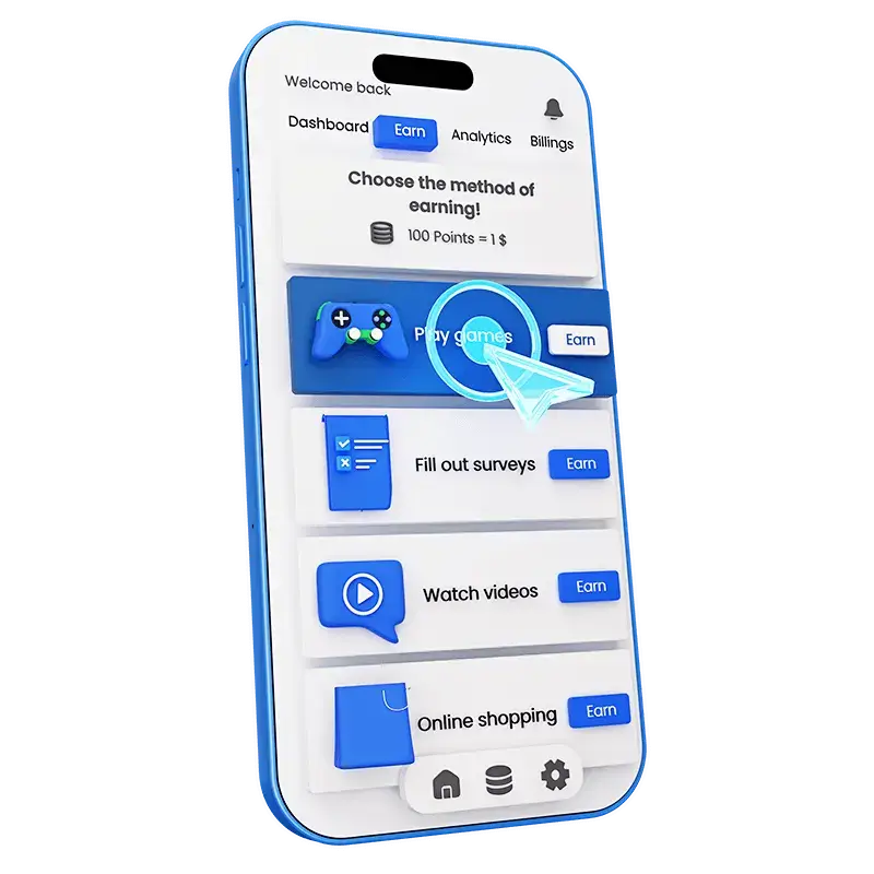 Select a method of earning